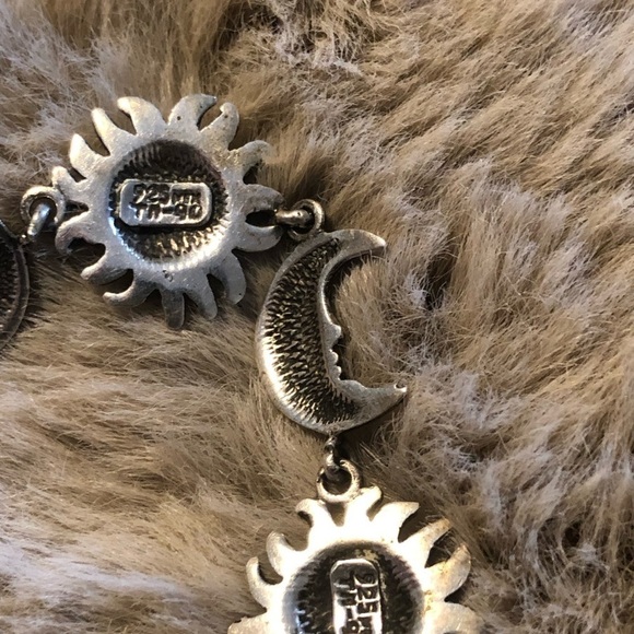 Vtg Taxco D’Molina Sterling Celestial Moon & Sun Link 925 Bracelet 7.5” - Picture 6 of 8